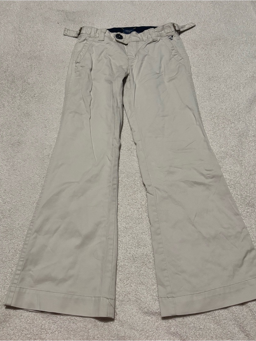 American Eagle Outfitters Women's Beige Boot Cut Pants Y2K